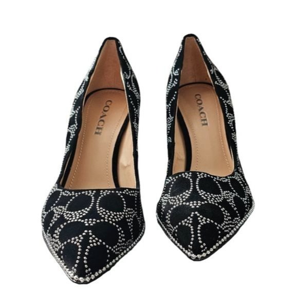 Coach Waverly black and sliver pump - like new condition - Picture 5 of 10